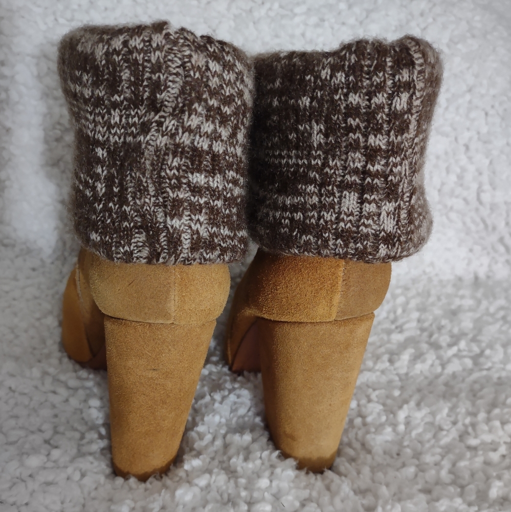 Rachel Comey Suede Wool Knit Cuffed Booties Sz 6 - Picture 2 of 10